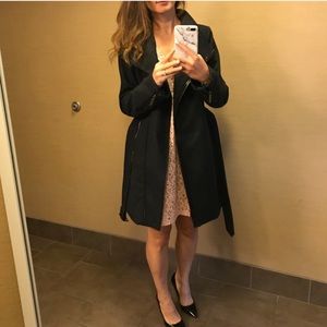 Michael Kors dark gray belted coat